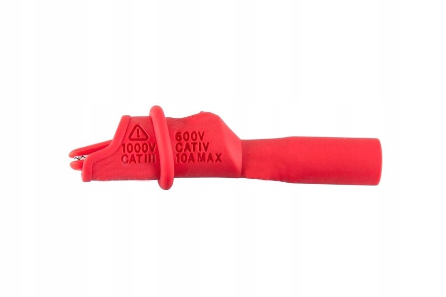 

Krokodylek gn. 4mm 1A-0007 Cat IV 600V 10A czerwon