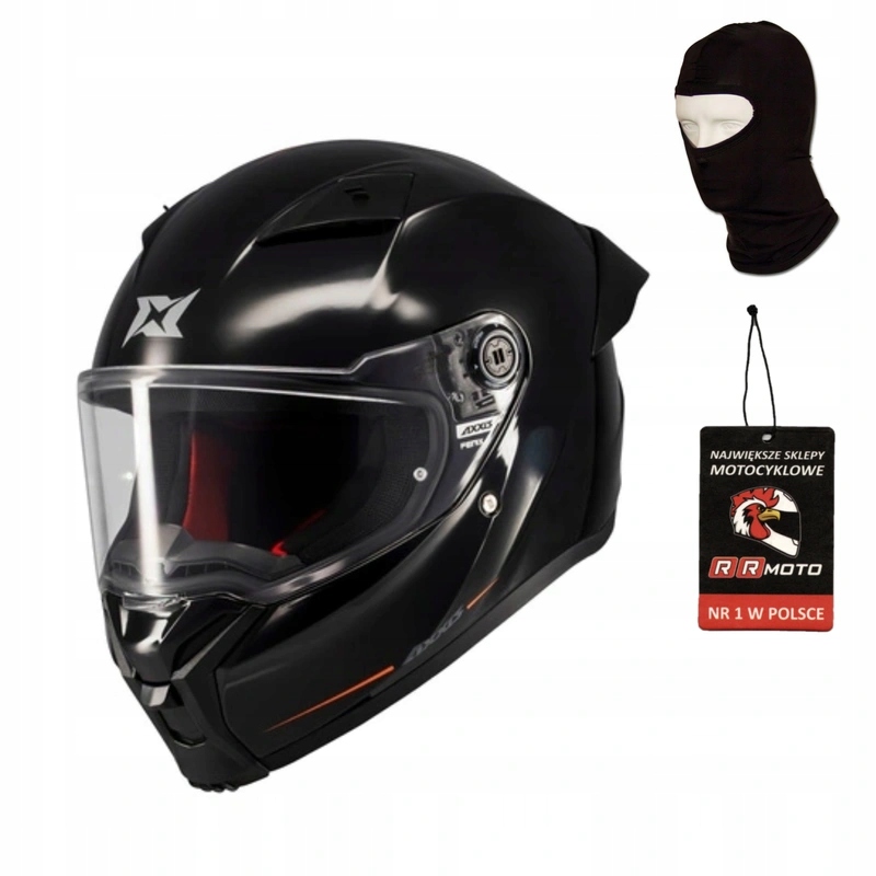 Motocyklová přilba Axxis Fenix Solid A1 Gloss Black černá Bonus