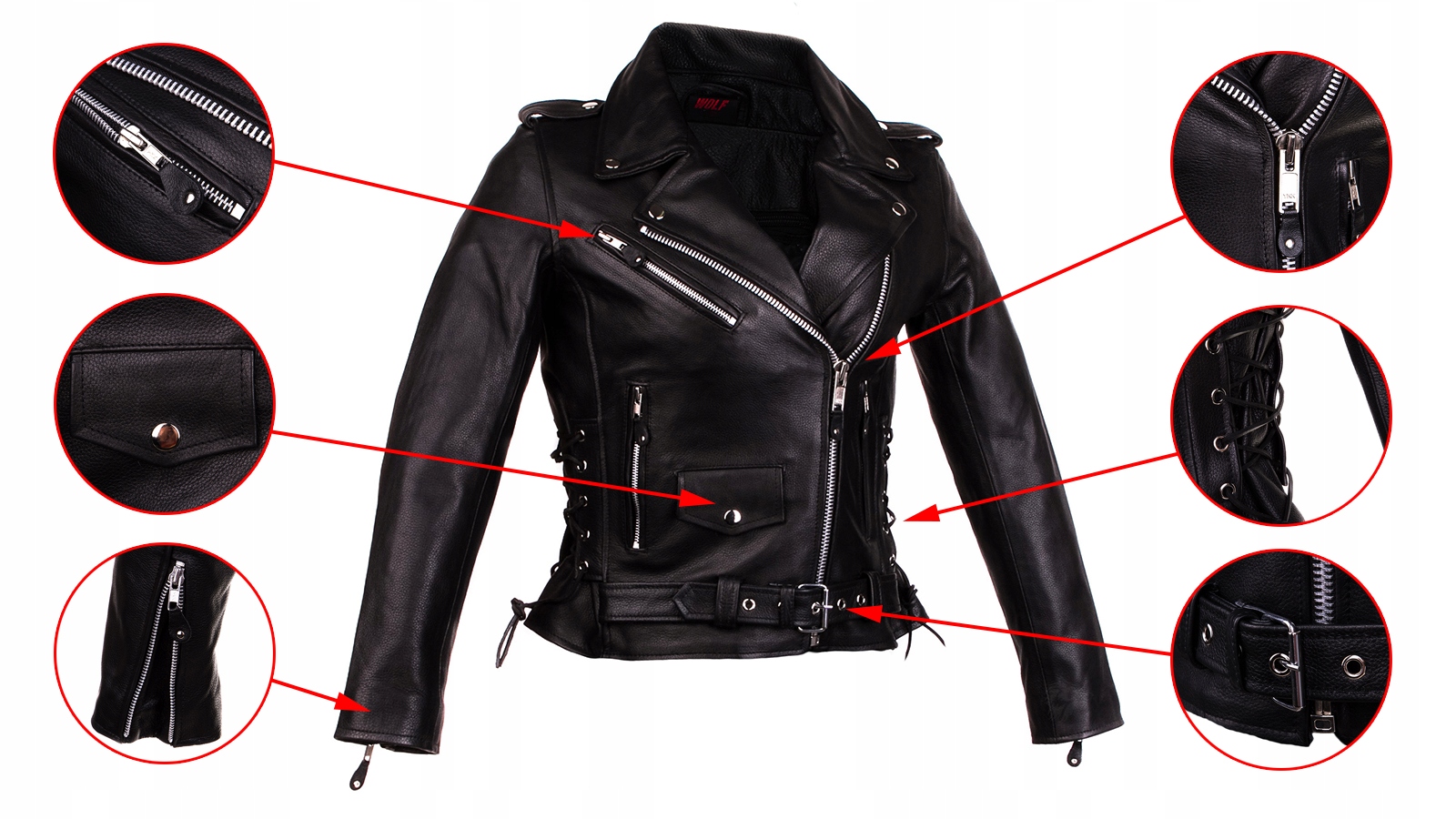 DAMSKA MOTOCYKLOWA KURTKA SKÓRZANA RAMONESKA XL Rozmiar XL