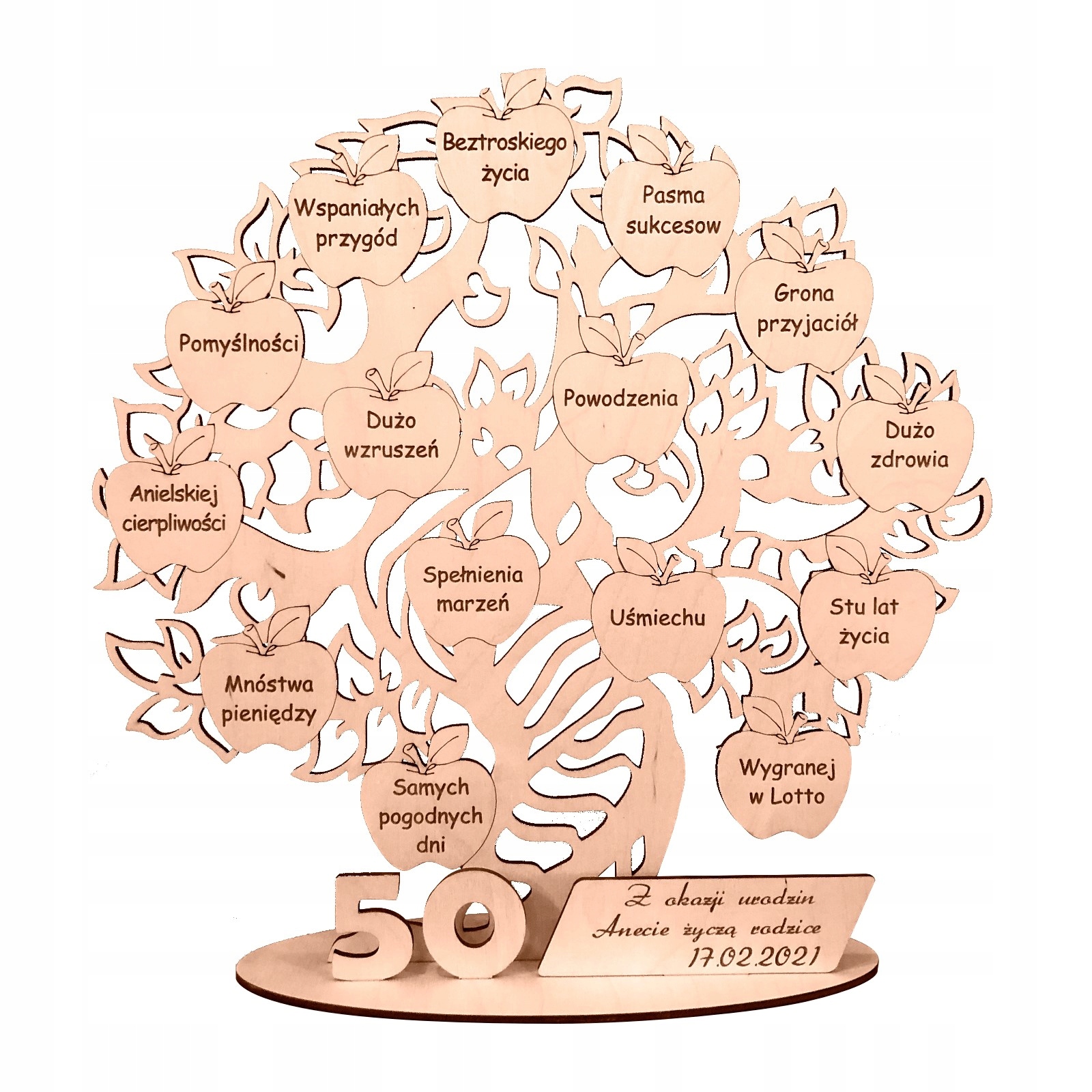 60. narozeniny, šedesátka, strom, laserové gravírování