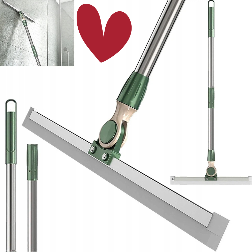 Kovová Stěrka 35 CM S Hliníkovou Tyčí 125 CM Pro Vodní Podlahy, Pevná
