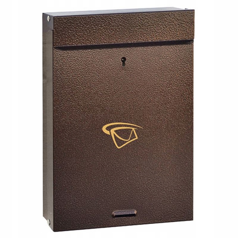 Aqbau kompaktní poštovní schránka na dopisy starožitné zlato C4 ocelová