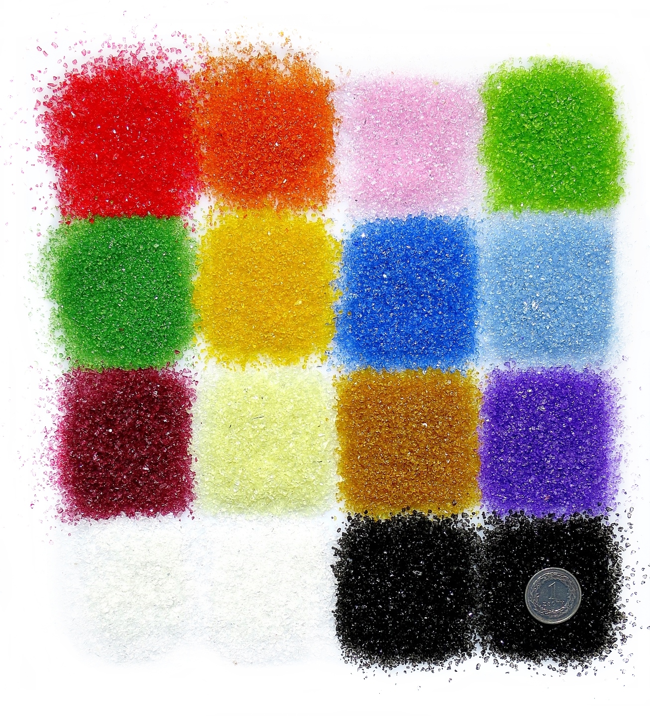 

Kolorowy Piasek Szklany Fi 0,1-2mm 0,5KG Szt