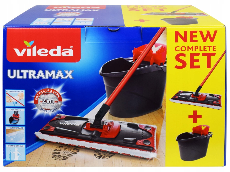 Vileda Ultramax zestaw mop płaski i wiadro-Zdjęcie-0