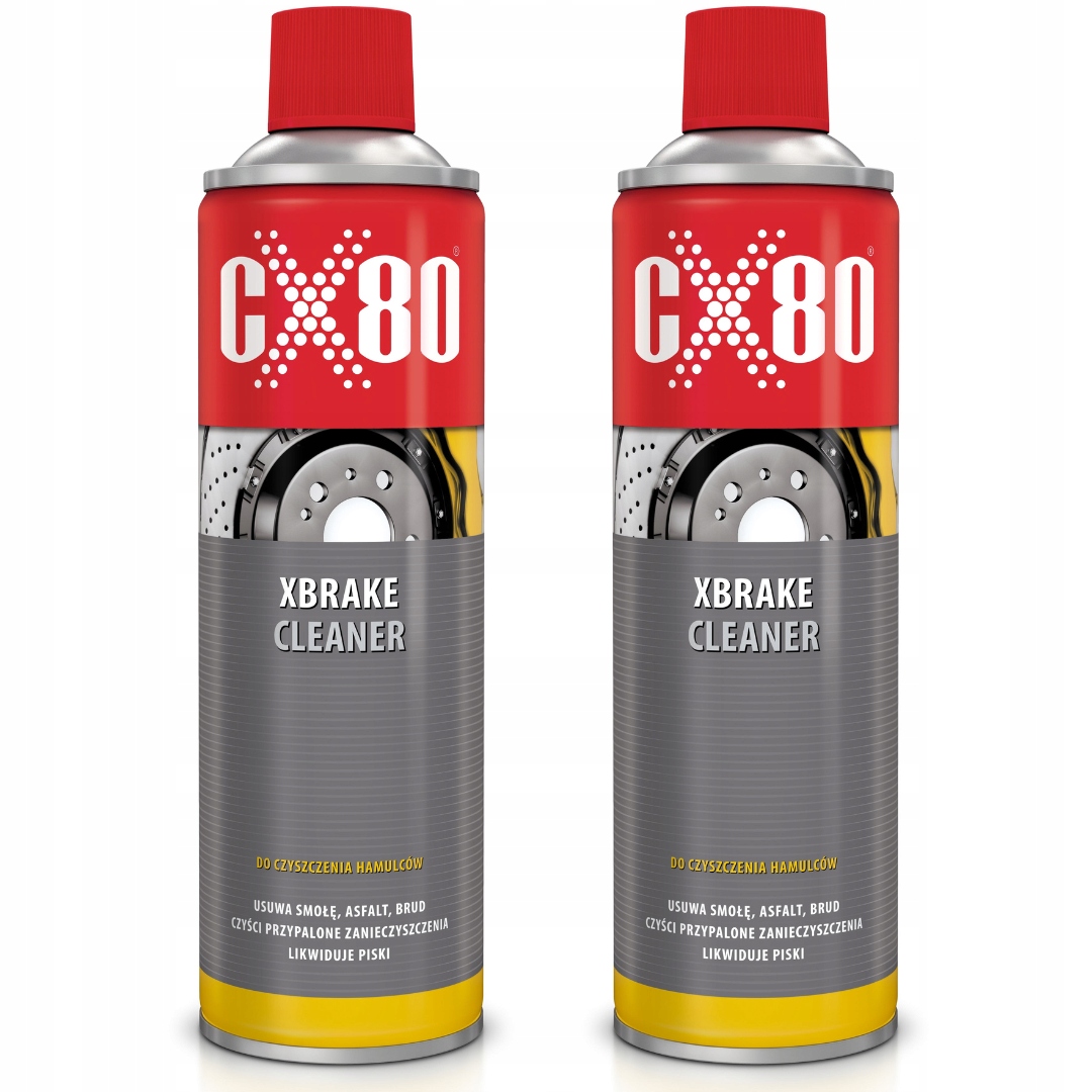 CX80 Xbrake Cleaner Spray do czyszczenia hamulców Odtłuszczacz 600ml x 2