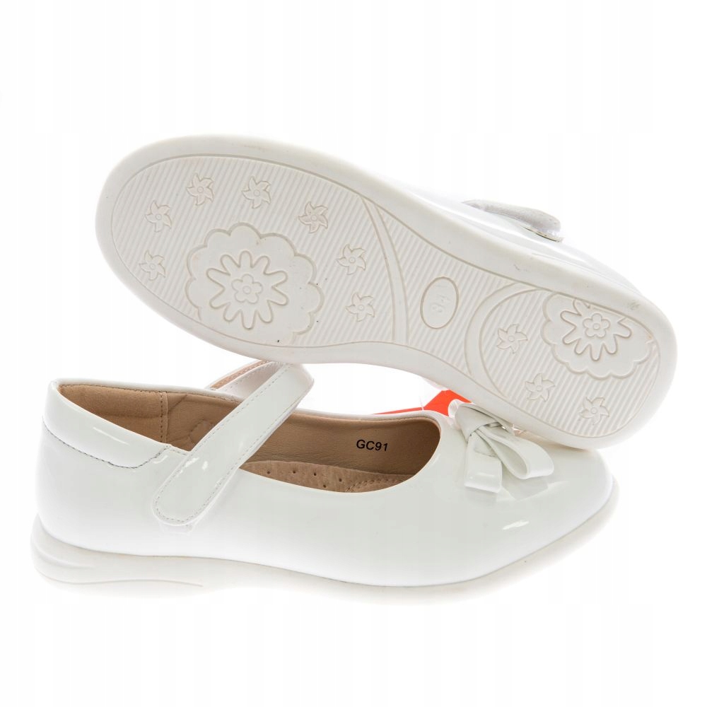 Śliczne balerinki wkładka skóra r.33 białe P2-70 Rozmiar (new) 33