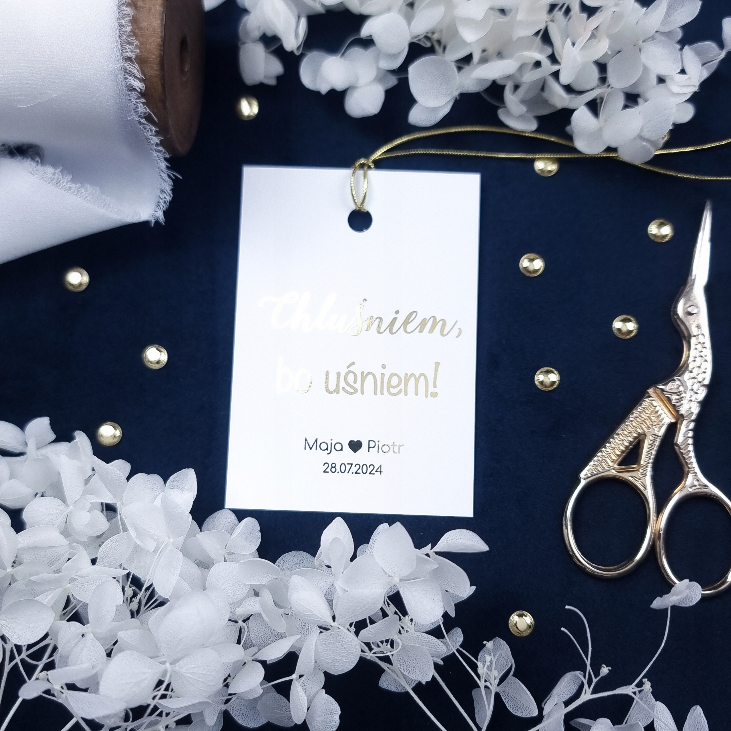 Zawieszki na butelki ZŁOCONE - 30 SZTUK Kolor dominujący wielokolorowy