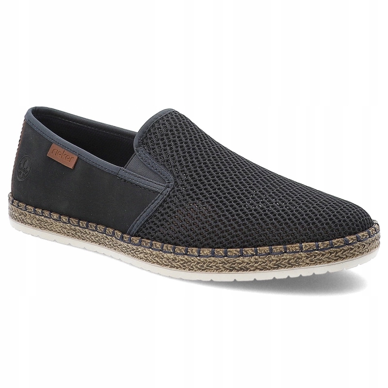 Modré espadrilky Rieker Elegantní nazouvací obuv pro muže