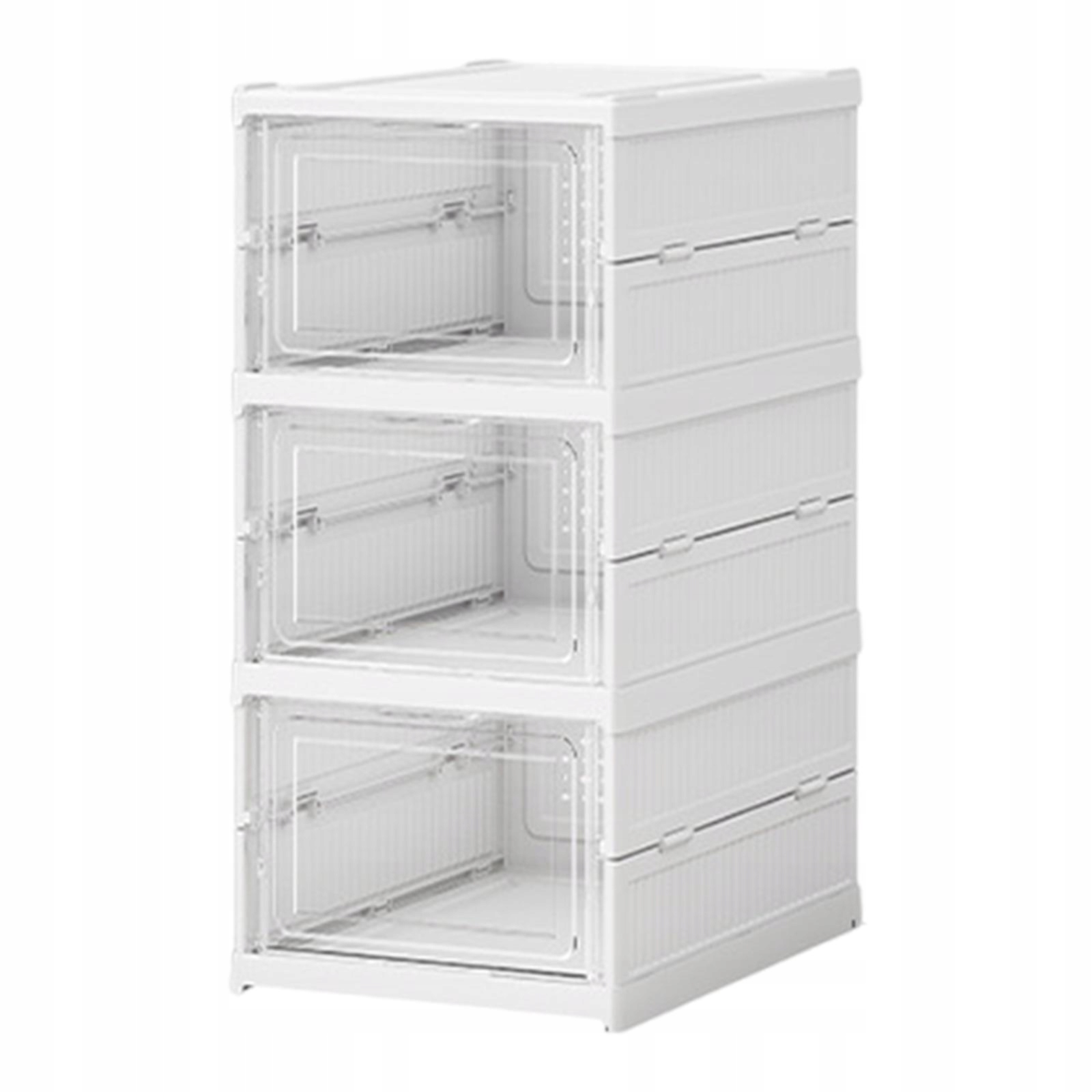 Mecolor 3-úrovňový zásobník na boty z průhledného, tvrdého plastu