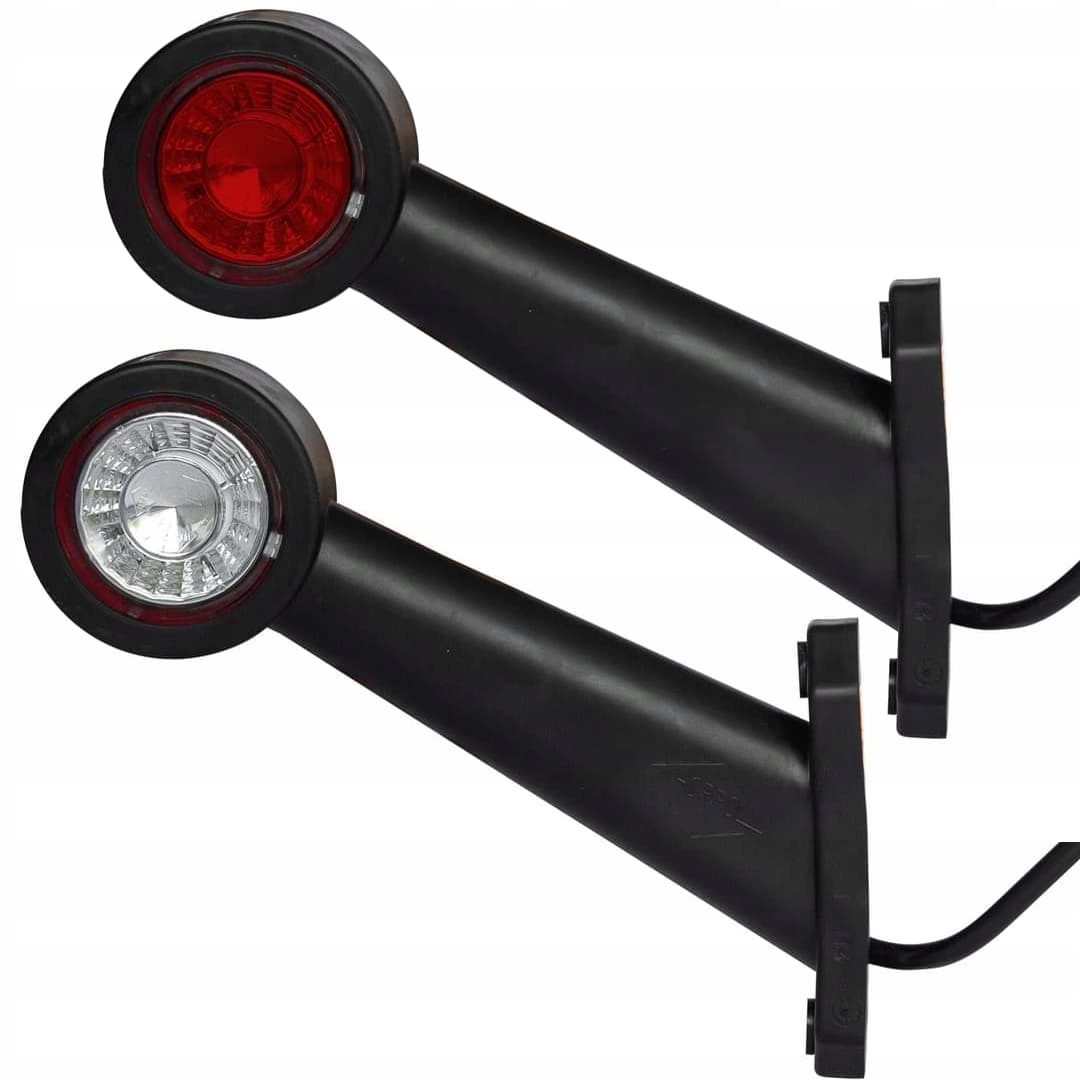 Lampy obrysowe biało-czerwone HORPOL LED komplet 2x obrysówka LEWA i PRAWA