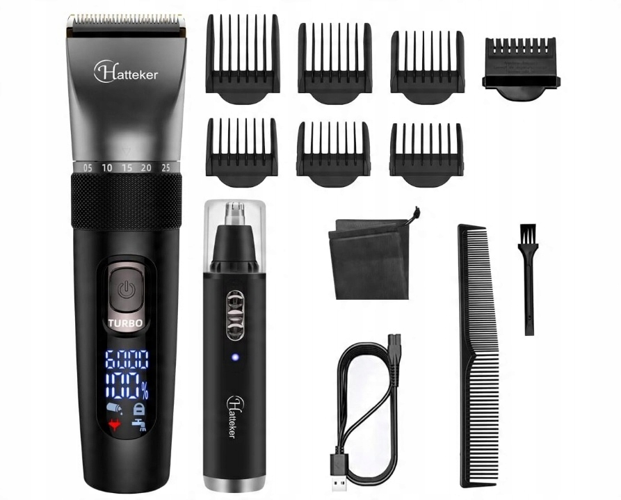 Hatteker RFC-695 Stříhací strojek na vlasy vousů 3 rychlosti sada