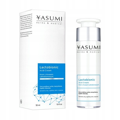 Yasumi Lactobionic Acid krem do twarzy z kwasem laktobionowym 50 ml ektoina