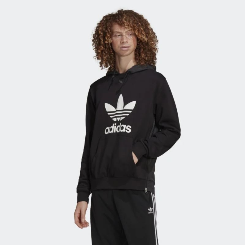 Adidas Mikina s kapucí Fabric Clash Trefoil HC1951 S