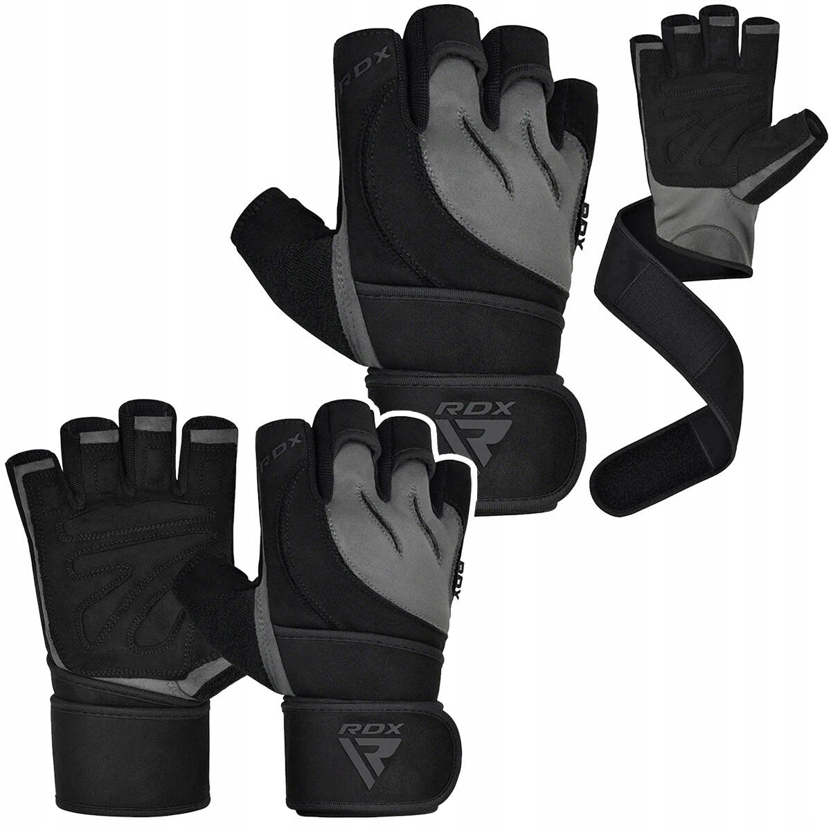 Rękawiczki Na Siłownie Do Podnoszenia Ciężarów Rdx L4 Czarne R. XL
