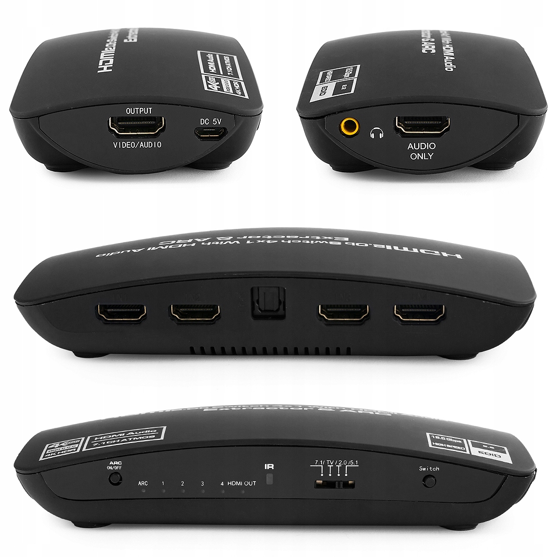 Sumator HDMI z audio 1/4 Spacetronik SPH-RAE04 Marka Spacetronik