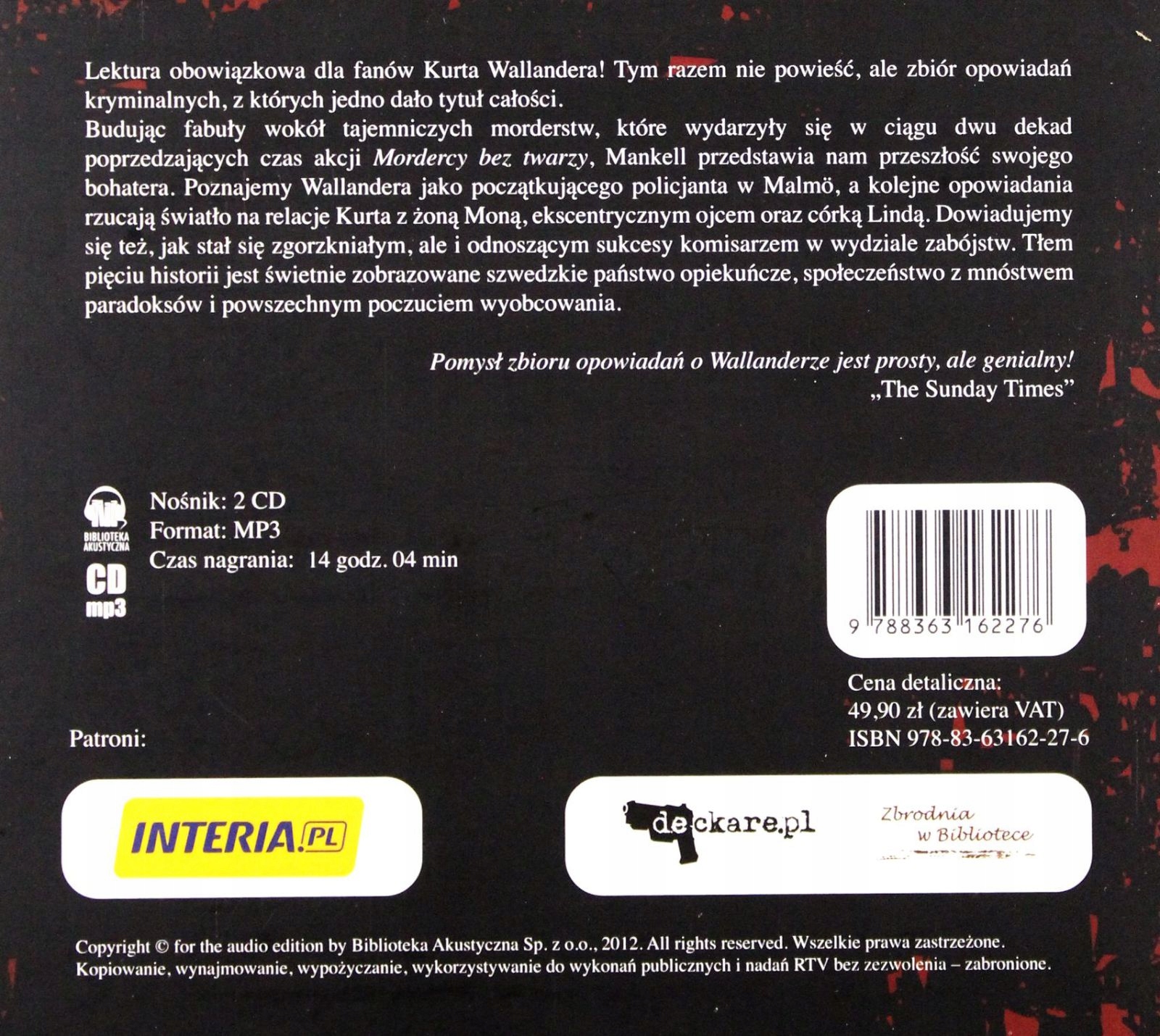 PIRAMIDA - HENNING MANKELL (DIGIPACK) [AUDIOBOOK] [CD-MP3] Stan opakowania oryginalne