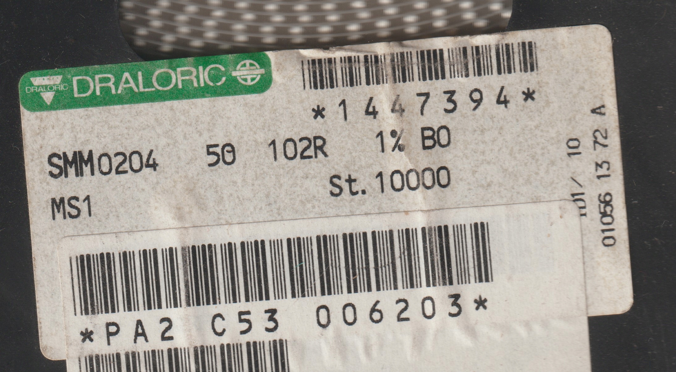 [100szt] 102R 1% 50ppm rezystor Smd minimelf SMM0204 Draloric low noise