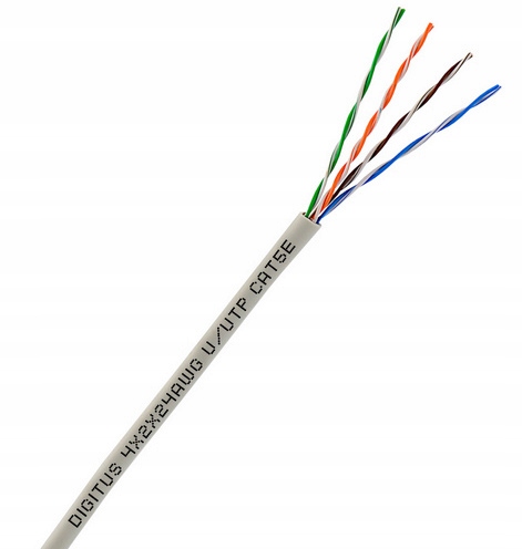 

Kabel Skrętka Utp kat.5E drut Digitus 100% Miedź