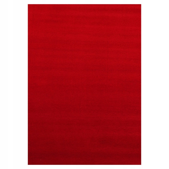 Koberec do obývačky 160 x 230 cm, mäkký, protišmykový, červený, plyšové štetiny
