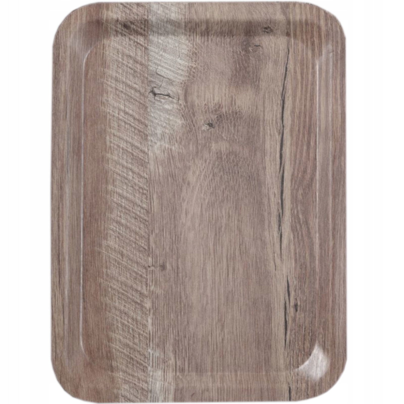 Servírovací podnos obdélníkový, protiskluzový, 370 x 530 mm tmavé dřevo