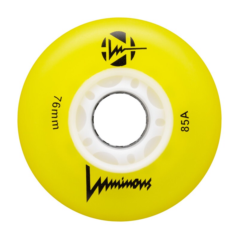 Koła Świecące Do Rolek Luminous Yellow 76MM
