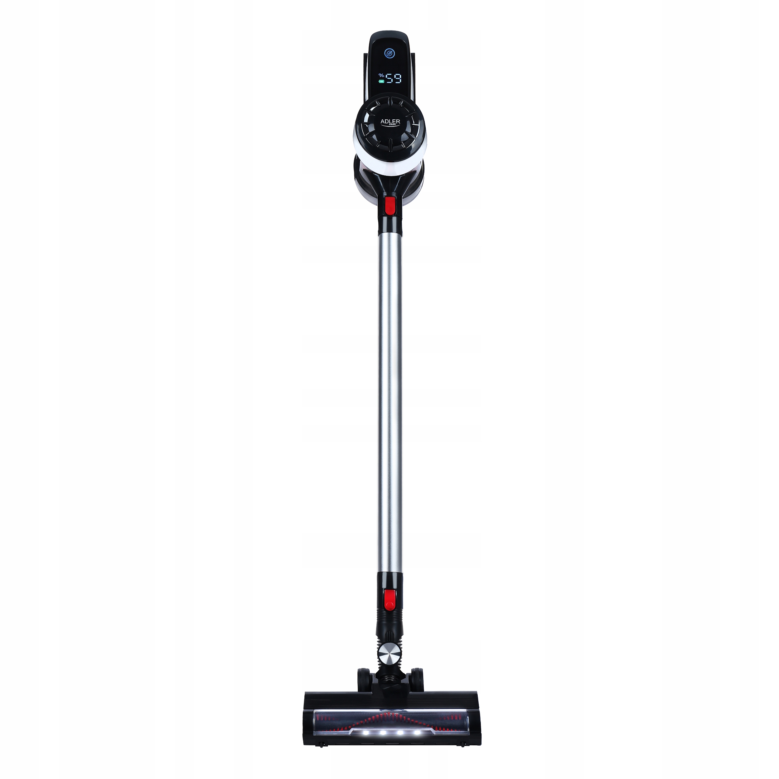 BEZPRZEWODOWY ODKURZACZ 2w1 PIONOWY RĘCZNY LED Kolor dominujący czarny