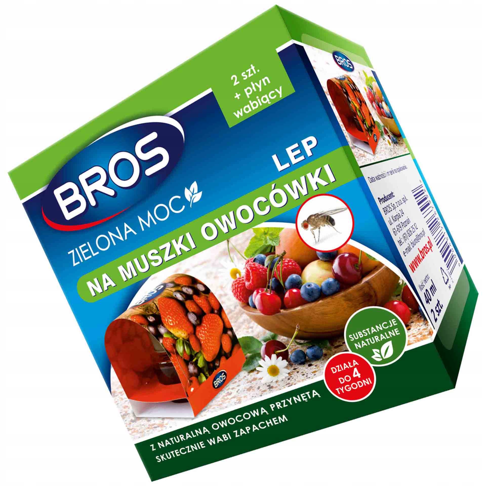 

Bros Zielona Moc Lep Na Muszki Owocówki 2 szt.