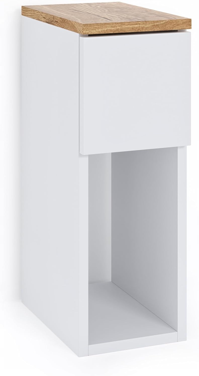 SZAFKA NOCNA WĄSKA Z SZUFLADĄ STOLIK NOCNY Z PÓŁKĄ, wymiary: 20 x30 x55 cm Marka ComfortCove