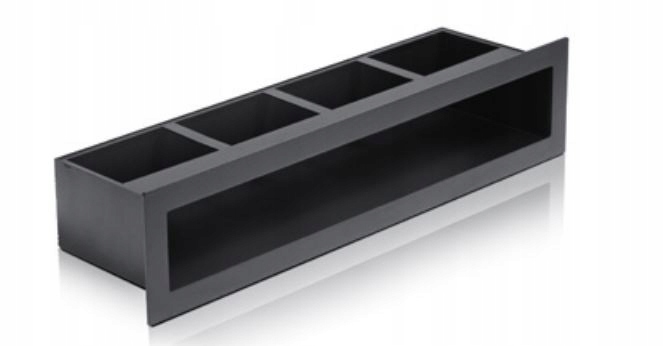 Krbová mřížka tunel luft 700x100 černá Ventlab