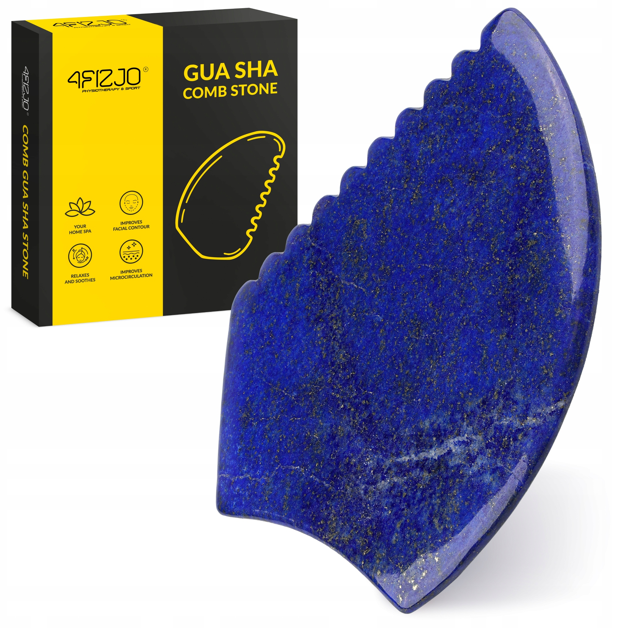 Kámen Gua Sha Destička Vroubkovaná Přírodní Masážní Přístroj Srdce Lifting