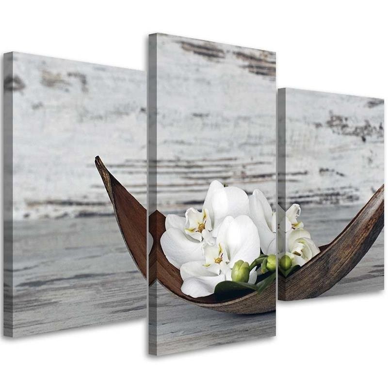 Obraz Triptych Do Obývacího Pokoje Orchidej Květina 120x80