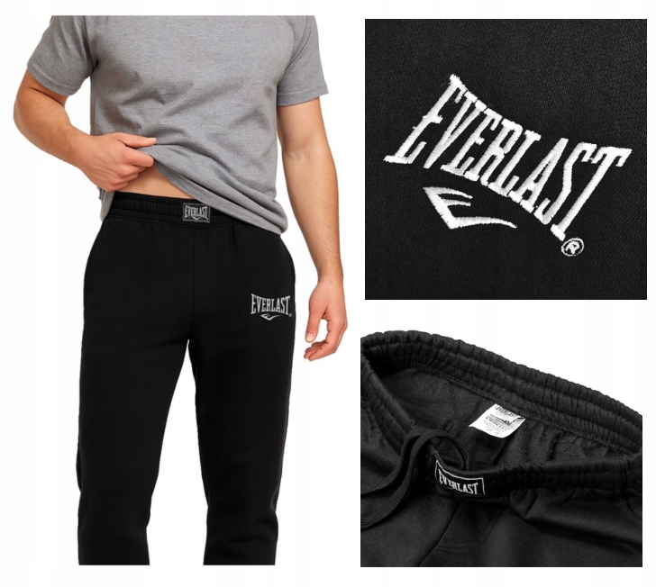 Everlast spodnie dresowe bawełniane r. XXL czarne