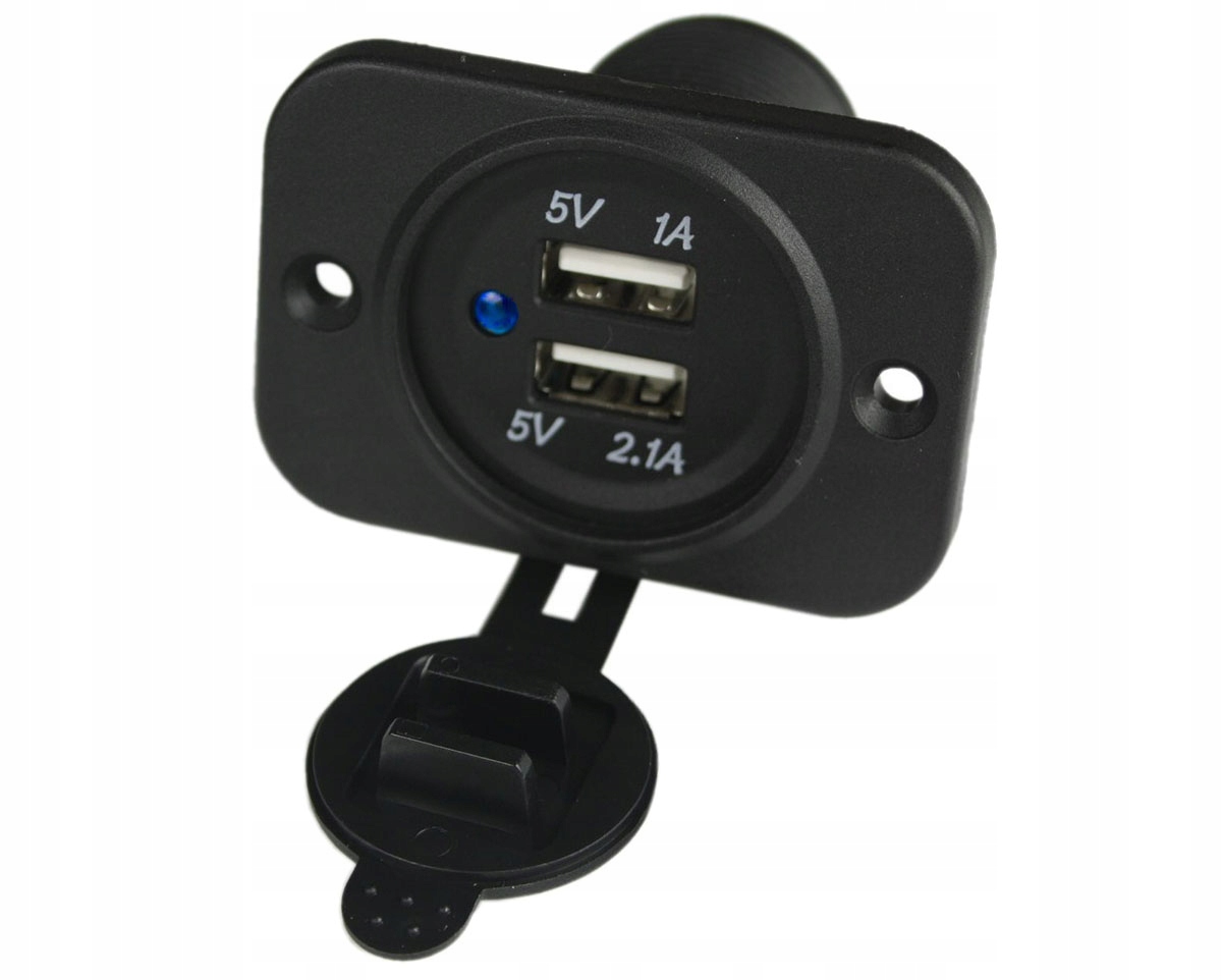 GNIAZDO USB MARINE JACHTOWE 12V + RAMKA - 03074