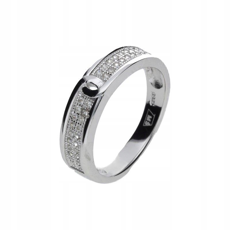 Dámský stříbrný prstýnek 925 s zirkony jako dárek pro ni r12, módní
