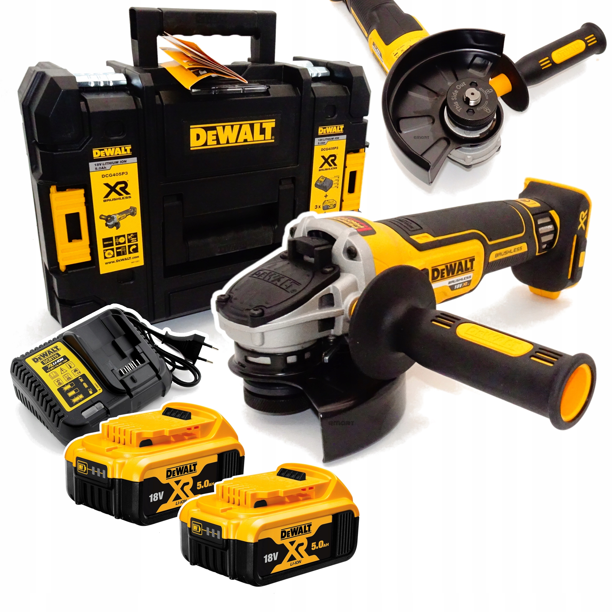 Dewalt DCG405P2 2X5AH 125mm 18V Szlifierka kątowa Zestaw 800w Kątówka