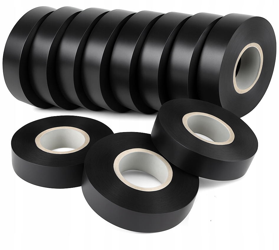 10× Taśma izolacyjna PCV czarna 19 mm x 5 m 10 szt.