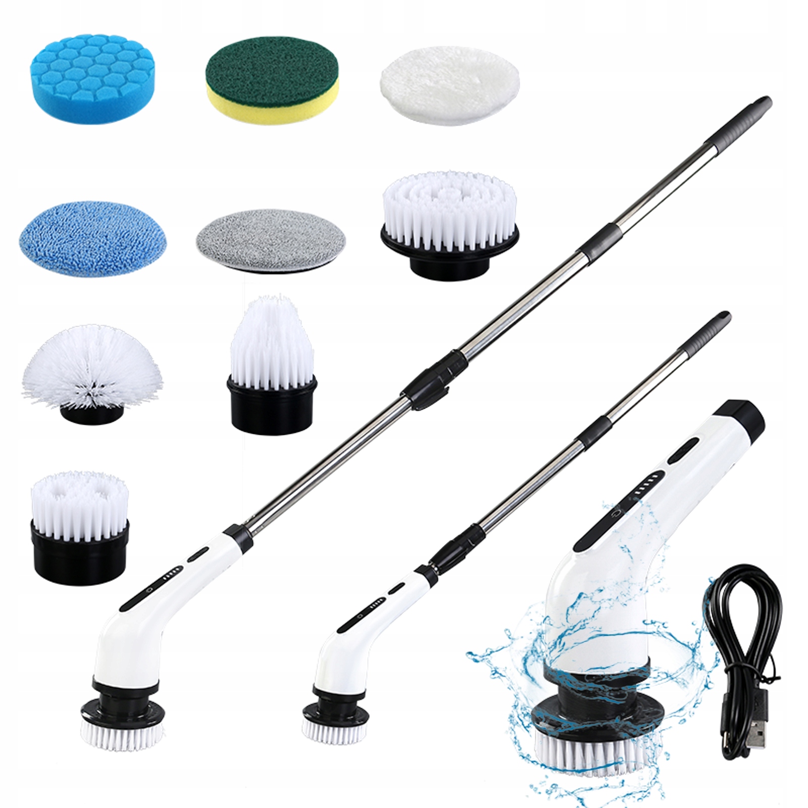 Levně Bezdrátový Elektrický Rotační Kartáč Teleskopický Mop Turbomop 9V1