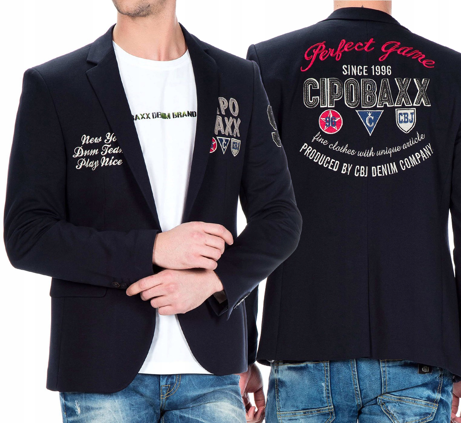 Sako Cipo Baxx Casual s výšivkou pro každodenní nošení