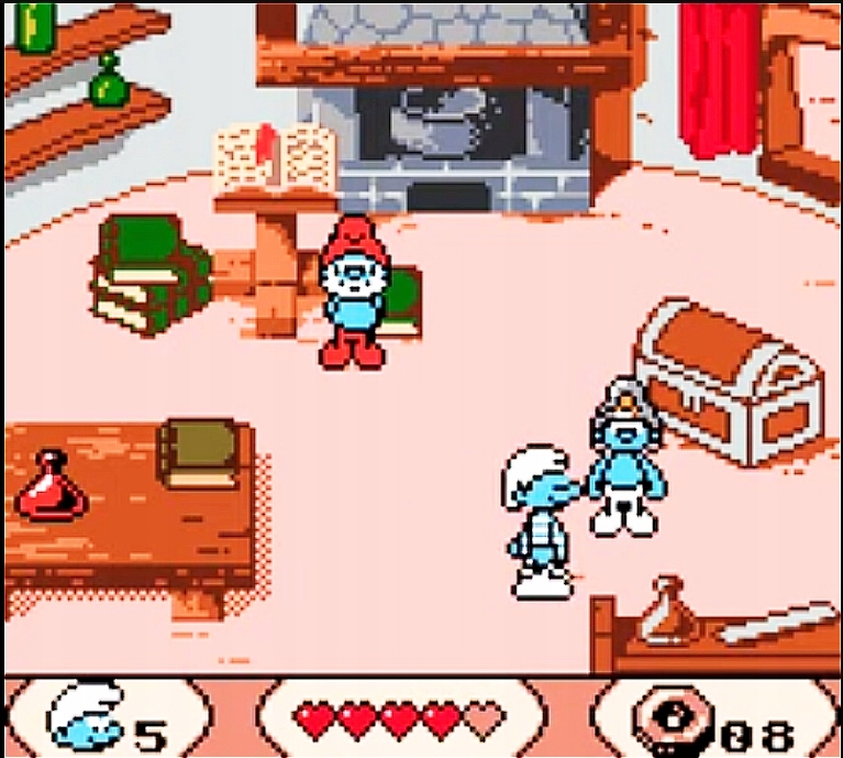 The Adventures of the Smurfs na Game boy Color. Platforma Nintendo Game Boy Color