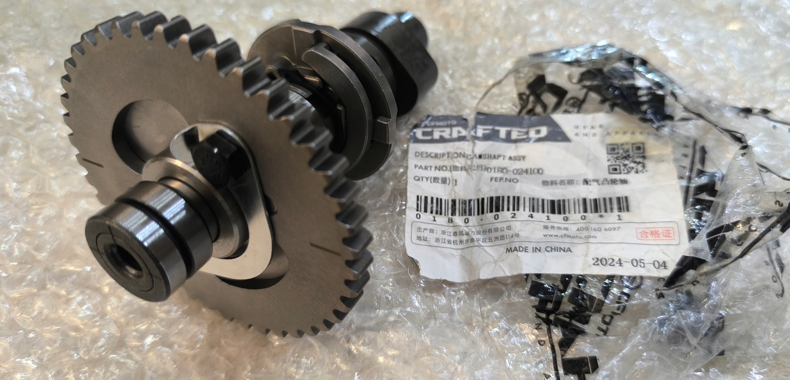 Rozvodový hriadeľ 0180-024100 Originál Cf Moto CF500 CF625 0180-024100