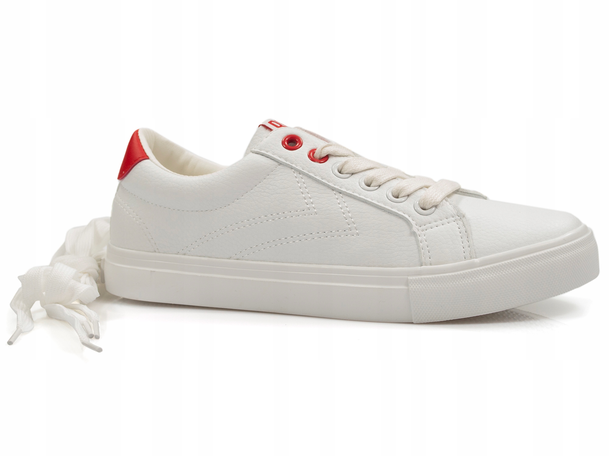 

trampki Big Star BB274210 ekoskóra Biały czerwony