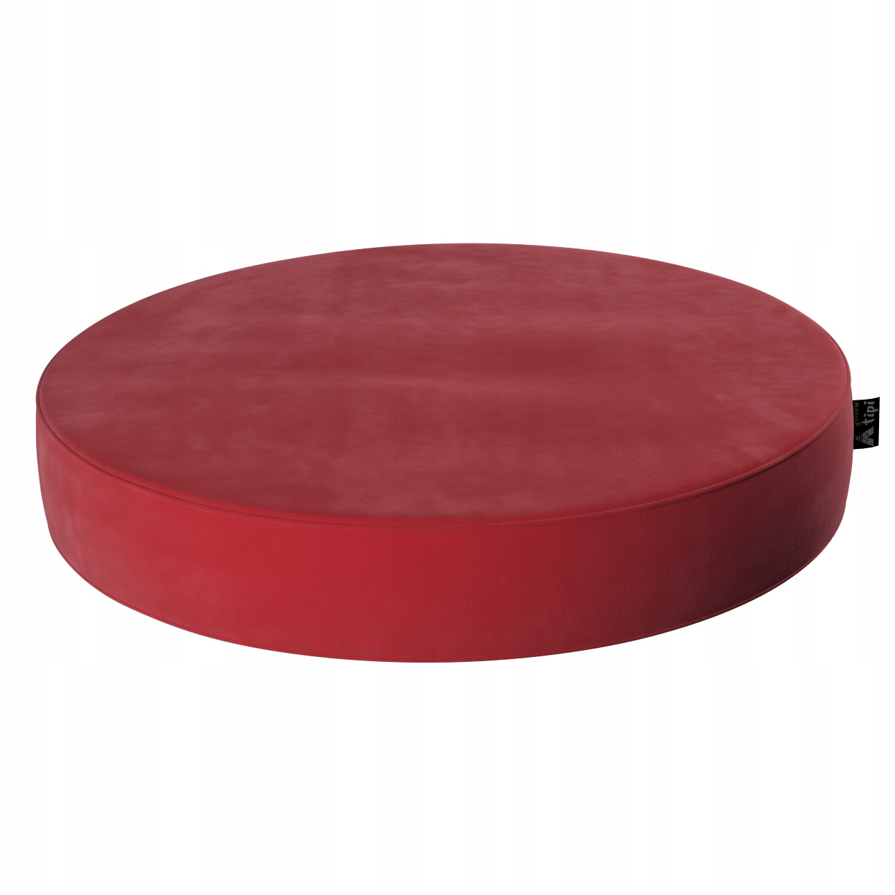 Yellow Tipi Puf Velvet Dot czerwony