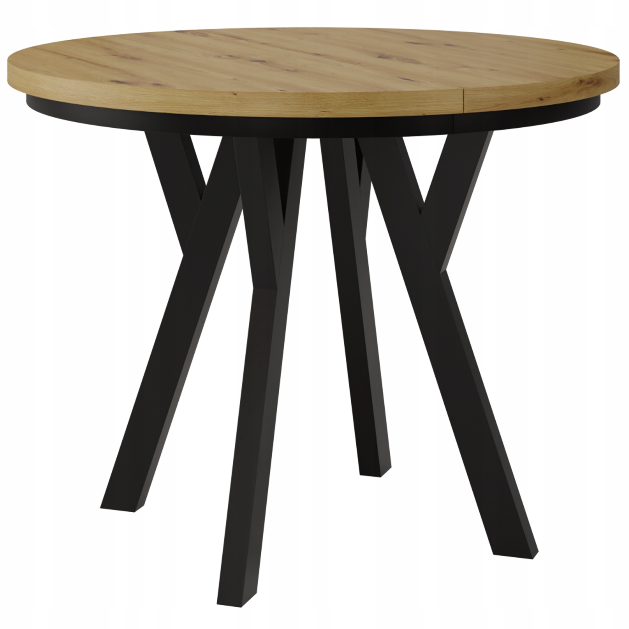 Stůl kulatý Dub Artisan rozkládací s maskovací deskou 100/200 kuchyně obývací pokoj