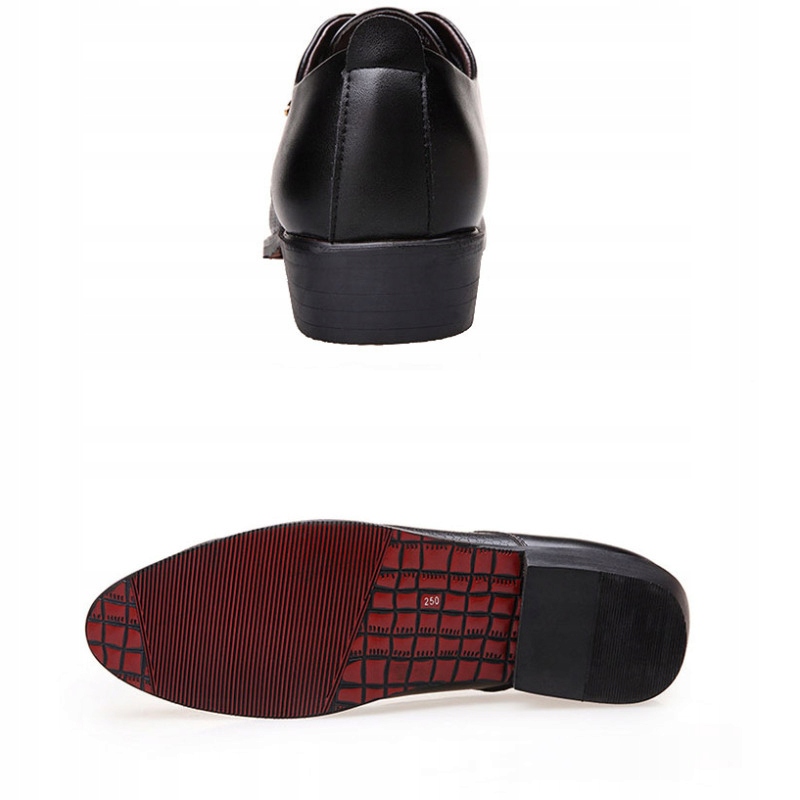 WYGODNE ELEGANCKIE MĘSKIE WIZYTOWE BUTY SKORZANE CASUAL R.43 Marka inna