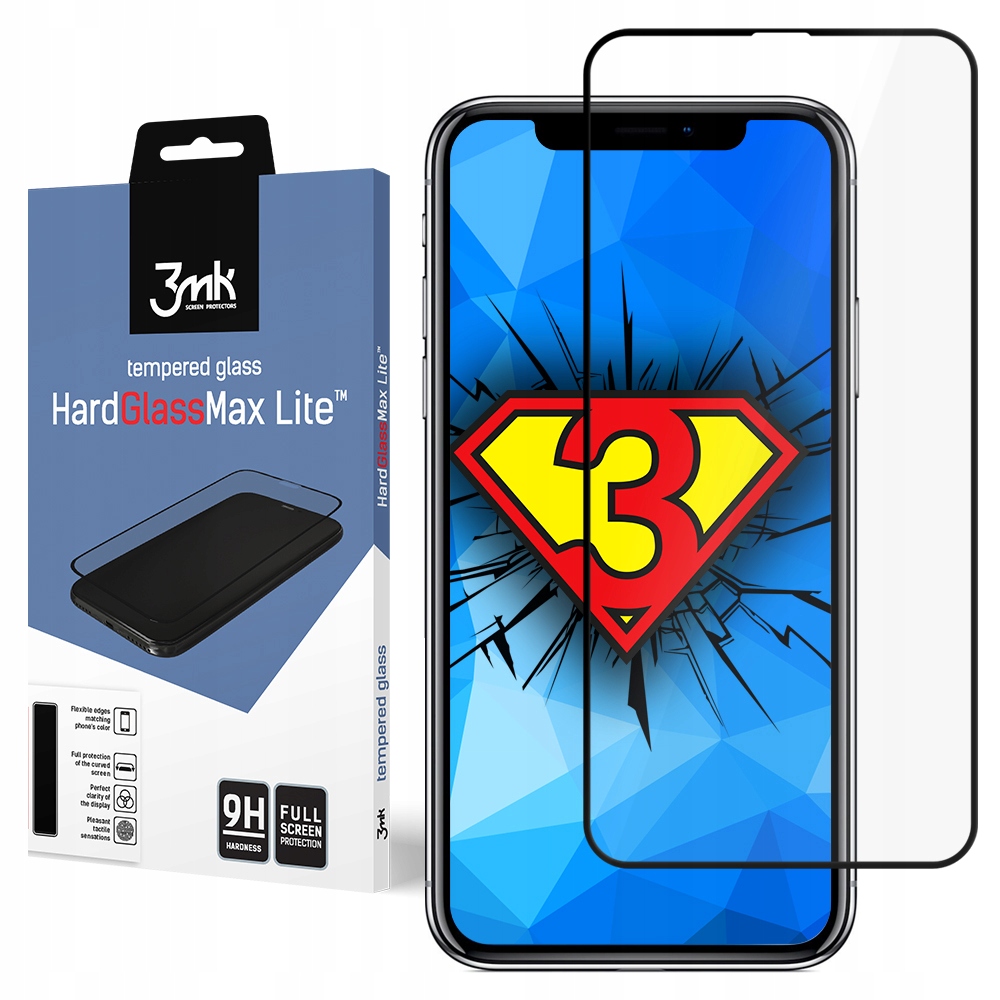 

3MK Szkło Hartowane Full iPhone X Xs 11 Pro Zestaw