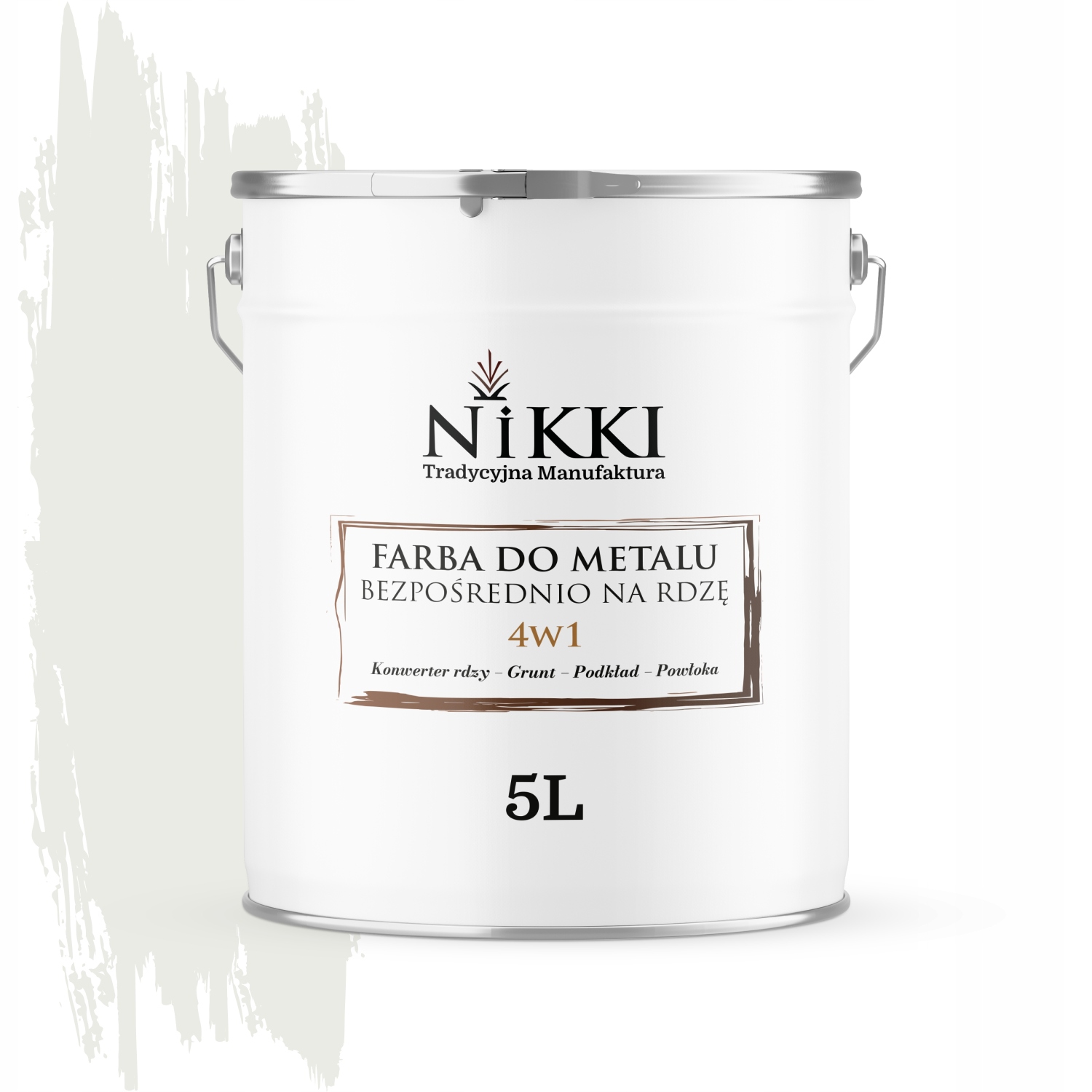 Farba Na Kov Priamo Na Hrdzu Pozinkovaná 4v1 Biela Signálová Ral 9003 Polomat 5L