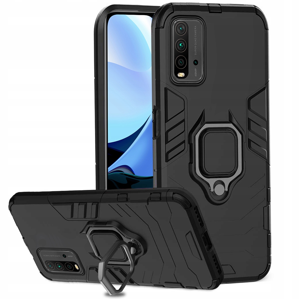 

Etui Do Redmi 9T Pancerne Ring Holder