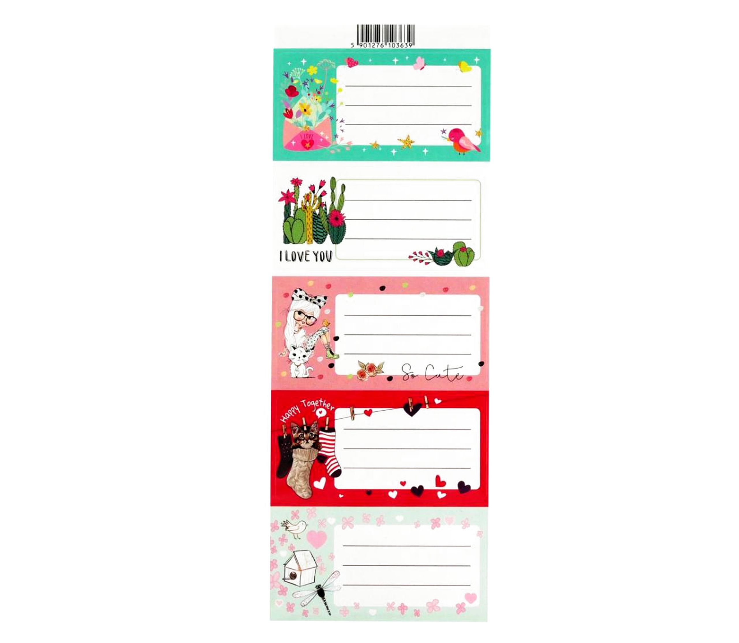 

Beniamin Naklejki Szkolne Dziewczęce Na Zeszyt 10x