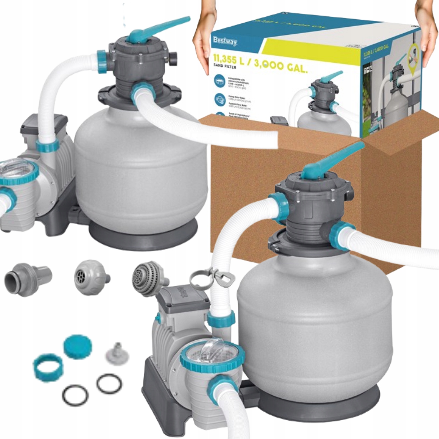 Filtrační Písková Pumpa Do Bazénu Hadice 11355 L/h Bestway 58486