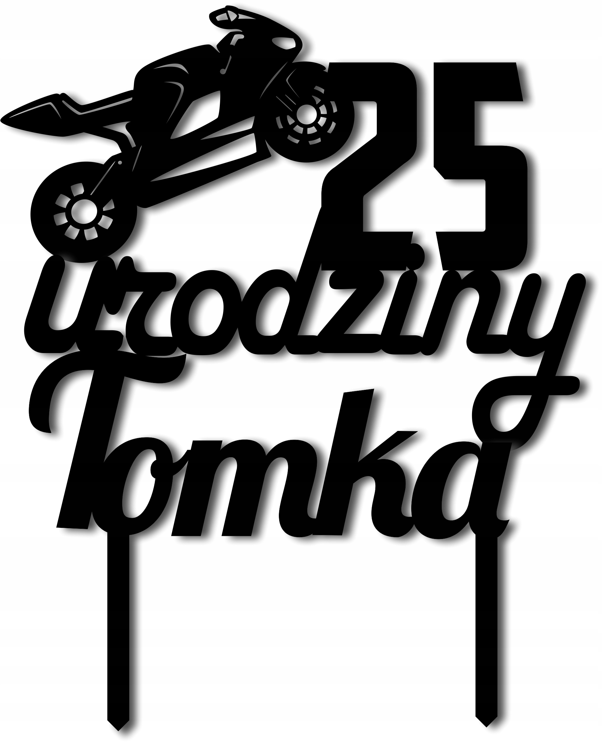 TOPPER TOPER NA TORT Motor Imię cyfra urodziny